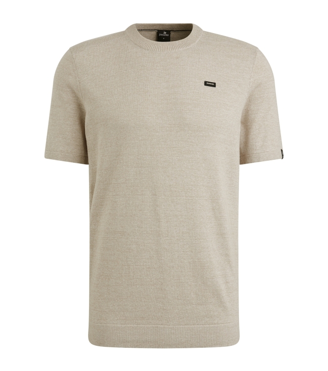 Vanguard Short sleeve r-neck cotton linen b 7074 Silver lining