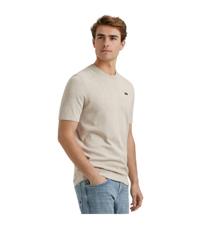 Vanguard Short sleeve r-neck cotton linen b 7074 Silver lining