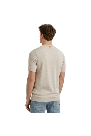 Vanguard Short sleeve r-neck cotton linen b 7074 Silver lining