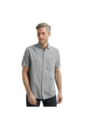 Vanguard Short Sleeve Shirt Linen Cotton bl 9076 Dark slate