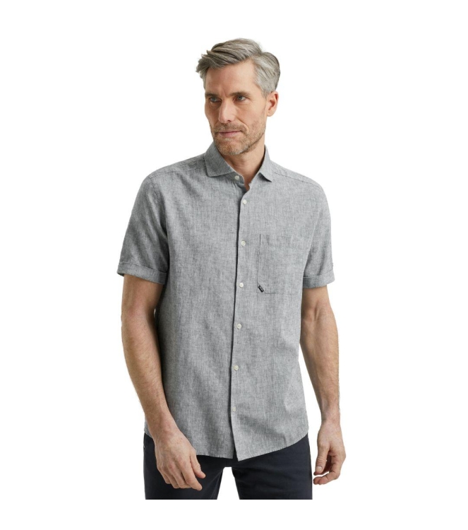 Vanguard Short Sleeve Shirt Linen Cotton bl 9076 Dark slate