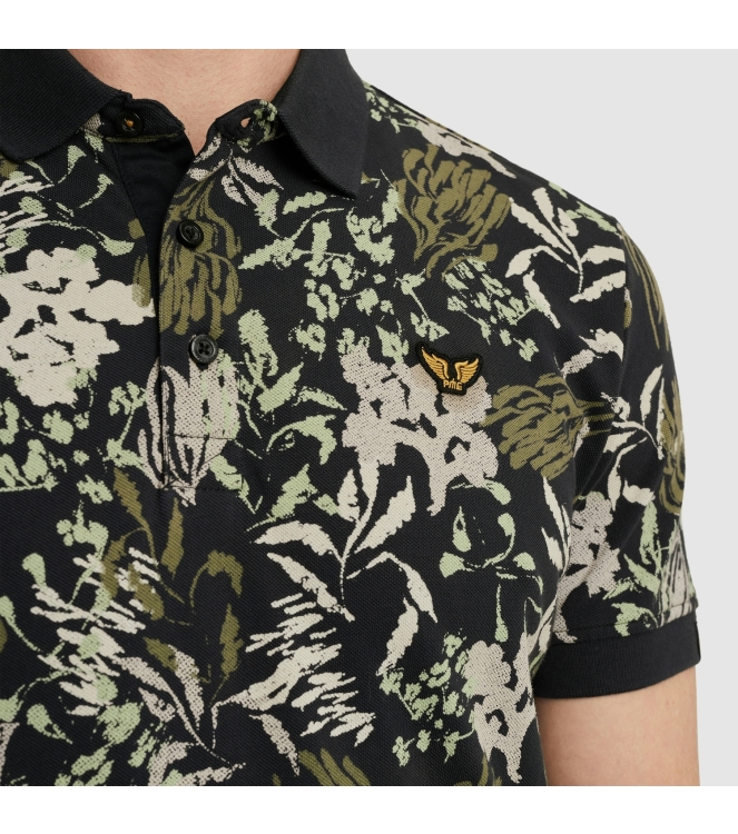 PME Legend Short sleeve polo printed fine piq 5281 Salute