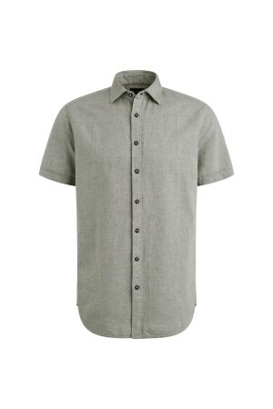 PME Legend Short Sleeve Shirt Ctn Linen 2 ton 6149 Deep Lichen Green