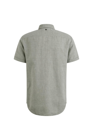 PME Legend Short Sleeve Shirt Ctn Linen 2 ton 6149 Deep Lichen Green