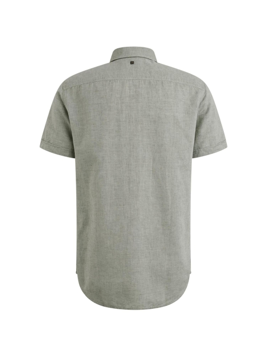 PME Legend Short Sleeve Shirt Ctn Linen 2 ton 6149 Deep Lichen Green