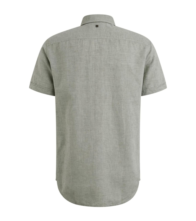 PME Legend Short Sleeve Shirt Ctn Linen 2 ton 6149 Deep Lichen Green