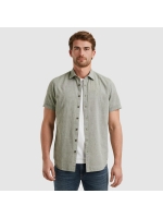 PME Legend Short Sleeve Shirt Ctn Linen 2 ton 6149 Deep Lichen Green