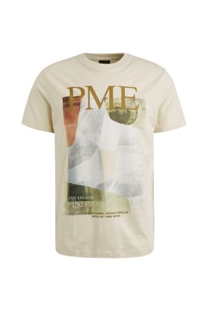 PME Legend Short sleeve r-neck single jersey 7013 Bone white