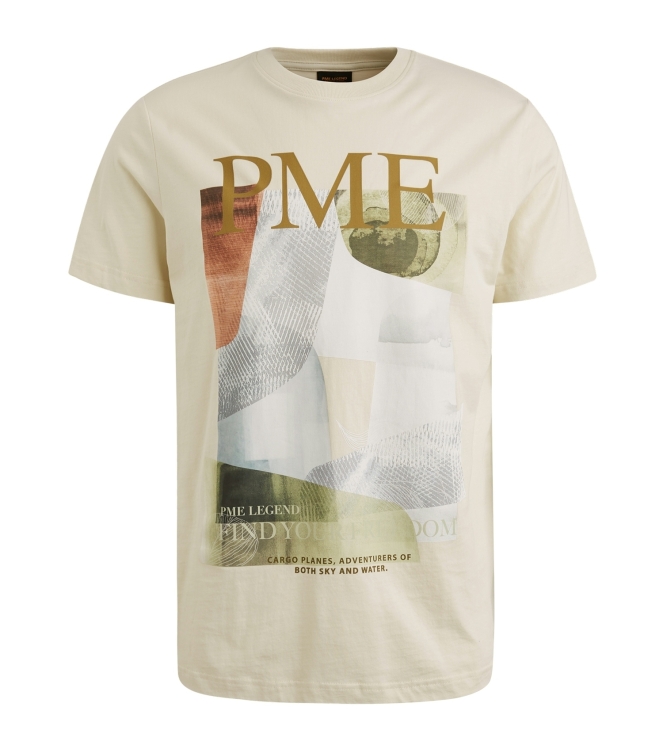 PME Legend Short sleeve r-neck single jersey 7013 Bone white