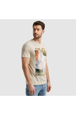 PME Legend Short sleeve r-neck single jersey 7013 Bone white