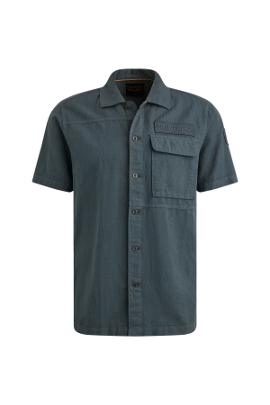 PME Legend Short Sleeve Shirt Ctn linen 9076 Dark slate