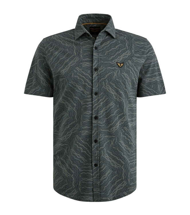 PME Legend Short Sleeve Shirt Print on Jersey 9076 Dark slate