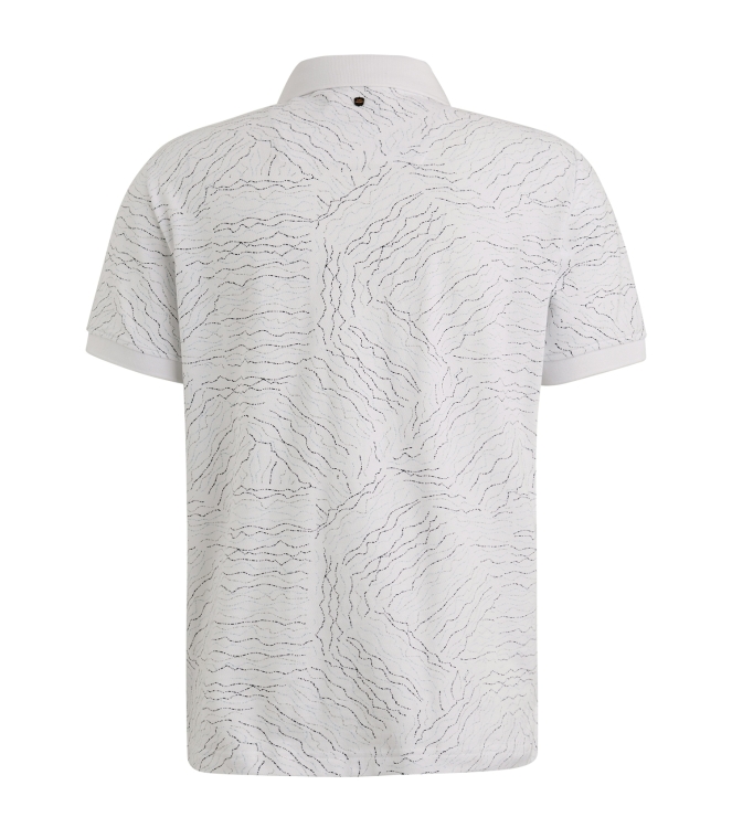 PME Legend Short sleeve polo fine pique aop 7003 Bright white