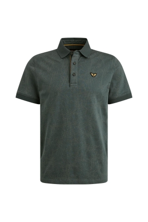 PME Legend Short sleeve polo fine pique aop 9076 Dark slate