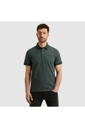 PME Legend Short sleeve polo fine pique aop 9076 Dark slate