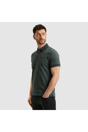 PME Legend Short sleeve polo fine pique aop 9076 Dark slate