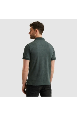 PME Legend Short sleeve polo fine pique aop 9076 Dark slate