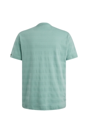 PME Legend Short sleeve r-neck jacquard strip 5149 Cameo blue