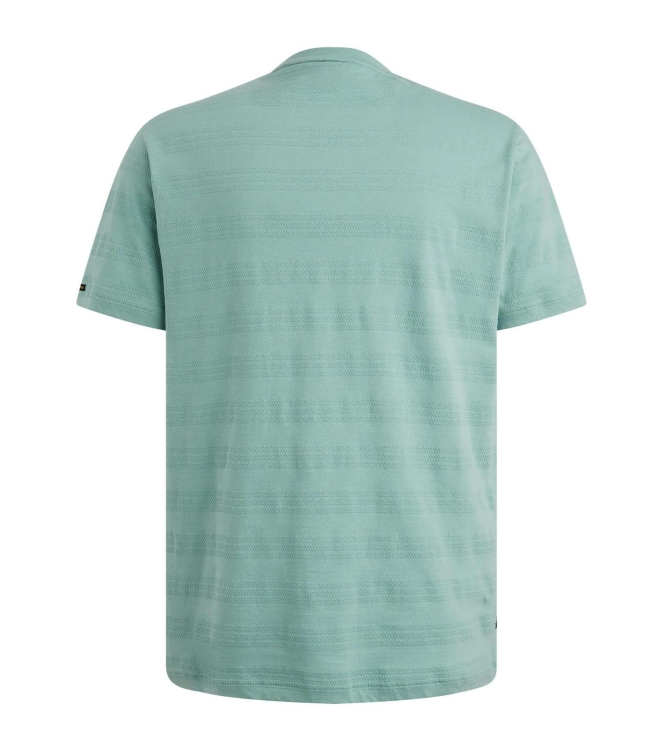 PME Legend Short sleeve r-neck jacquard strip 5149 Cameo blue