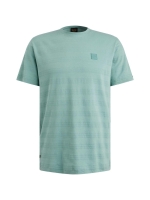 PME Legend Short sleeve r-neck jacquard strip 5149 Cameo blue
