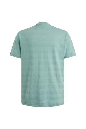 PME Legend Short sleeve r-neck jacquard strip 5149 Cameo blue