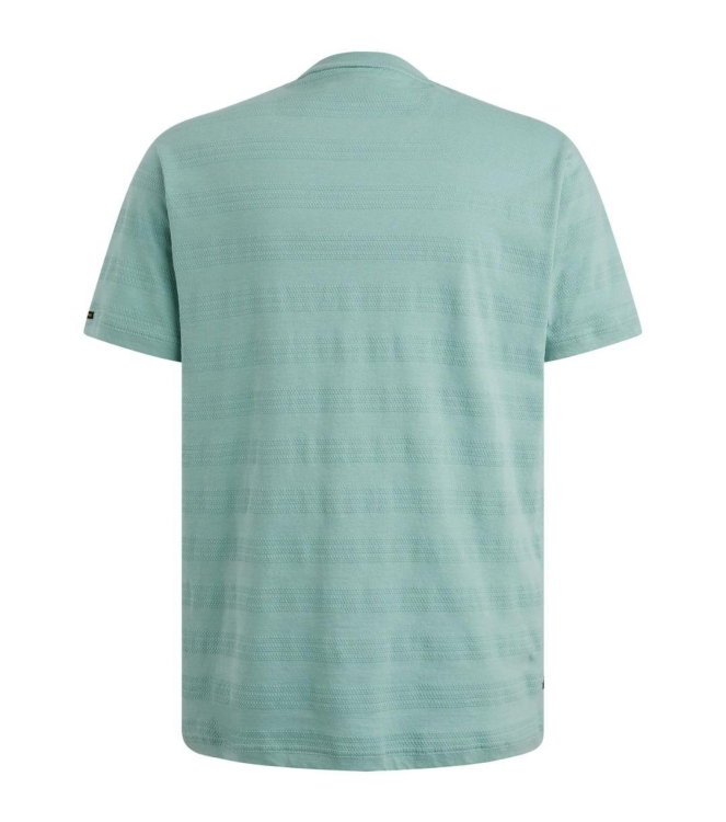 PME Legend Short sleeve r-neck jacquard strip 5149 Cameo blue