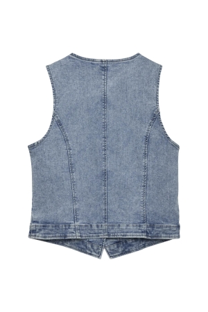 Freequent Denim waistcoat light blue denim