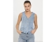 Freequent Denim waistcoat light blue denim