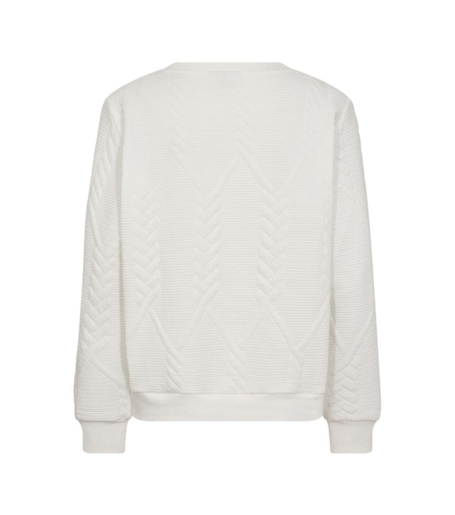 Freequent Sweat w.cabel pattern Off White