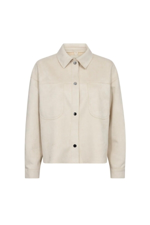 Freequent Faux suede shirtjacket Moonbeam