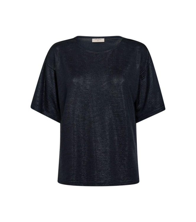 Freequent Metallic tee Navy blazer