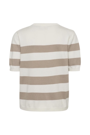 Freequent Pullover 7100 Star off white w. taupe