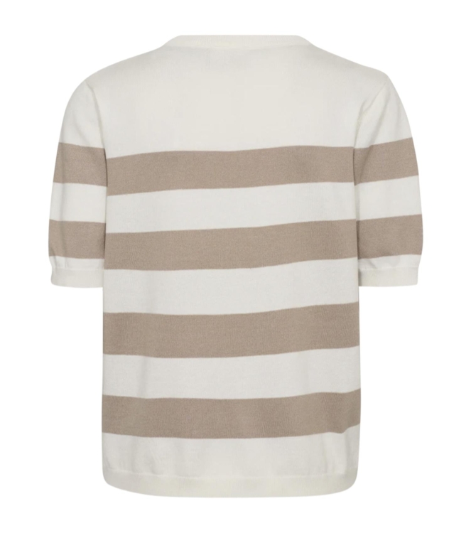 Freequent Pullover 7100 Star off white w. taupe