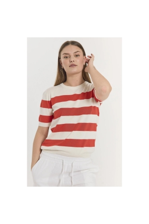 Freequent Pullover 1251 Star off white w.bittersweet