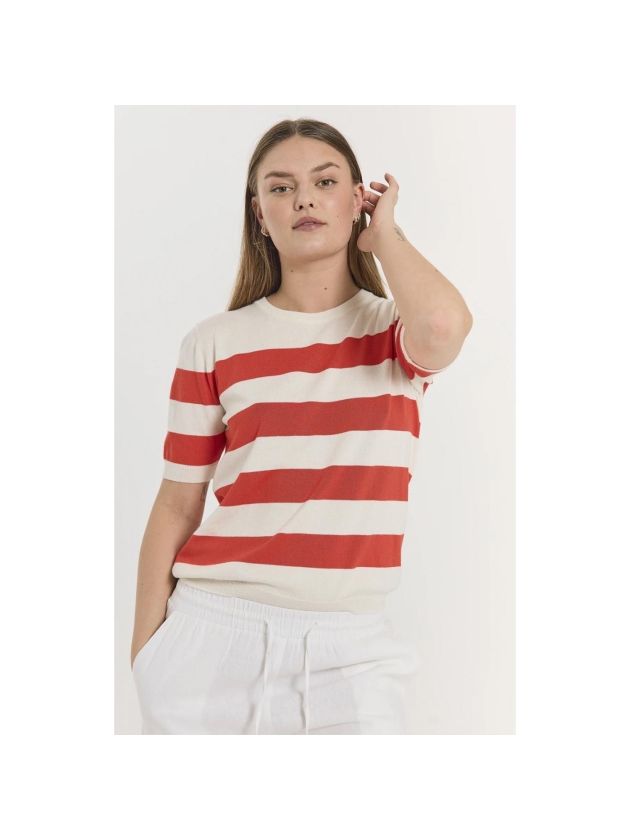 Freequent Pullover 1251 Star off white w.bittersweet