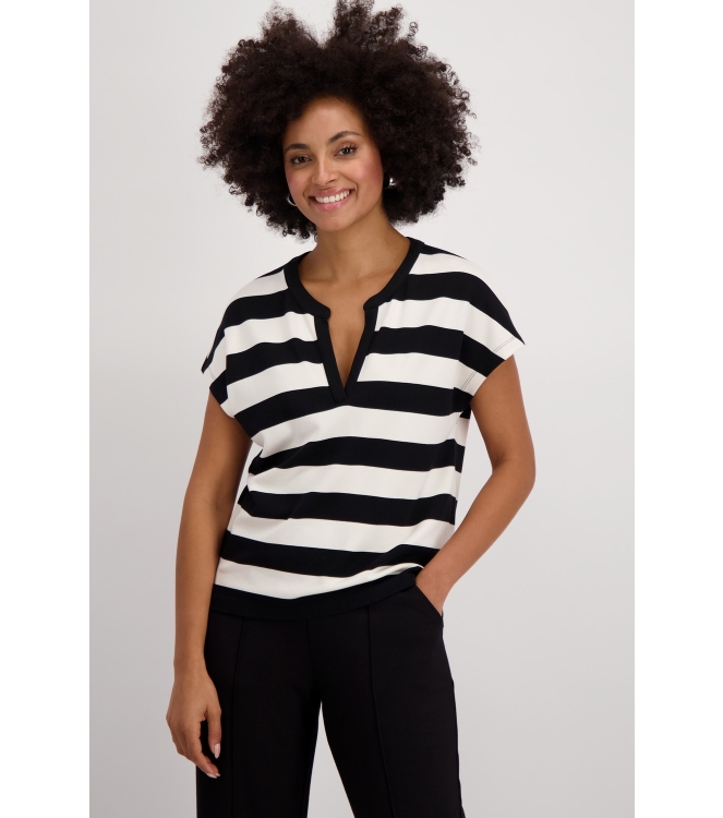 Monari Sweatshirt 997 Black striped