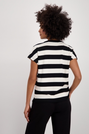 Monari Sweatshirt 997 Black striped