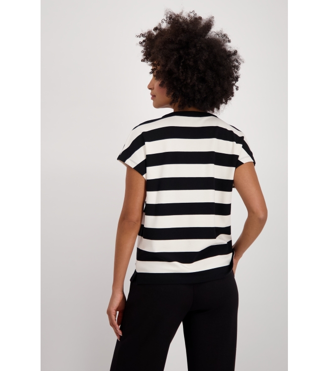 Monari Sweatshirt 997 Black striped