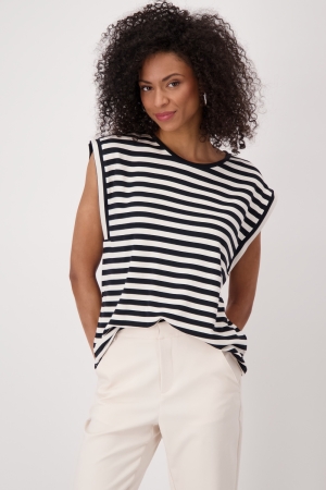 Monari T-Shirt 997 Black striped