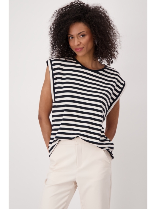 Monari T-Shirt 997 Black striped