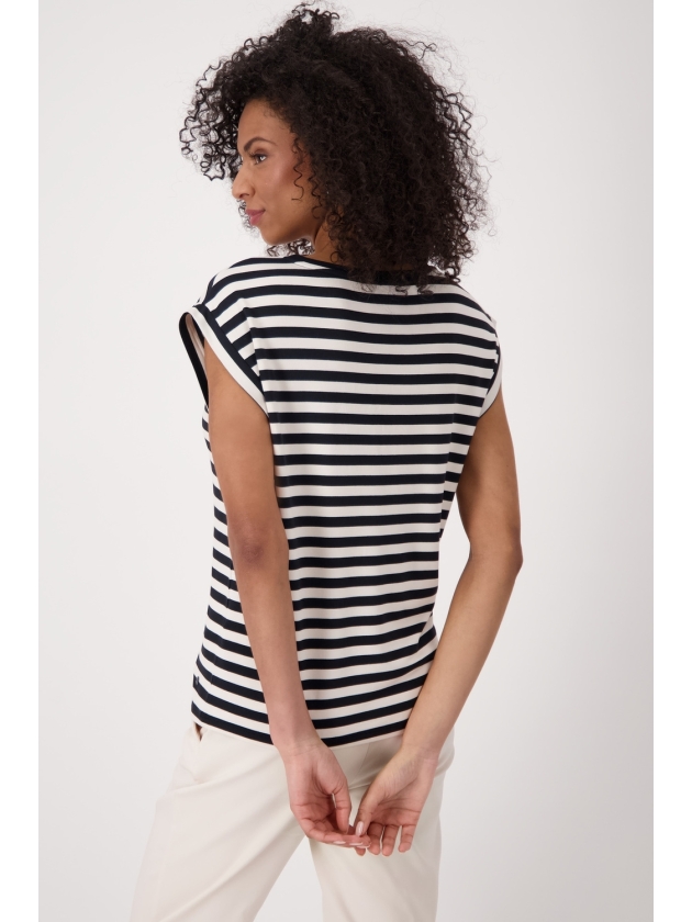 Monari T-Shirt 997 Black striped