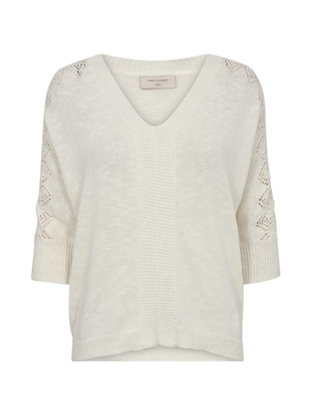 Freequent Pullover 1400 Star off white