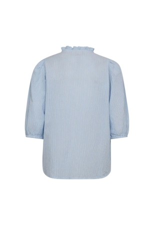 Freequent Blouse 1708 Chambray blue w. star off white