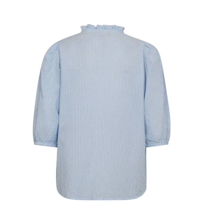 Freequent Blouse 1708 Chambray blue w. star off white