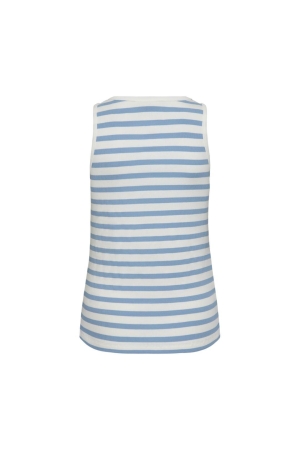 Freequent Top 1709 Star white w. chambray