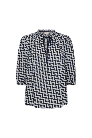 Freequent Blouse 7102 Star white w.navy