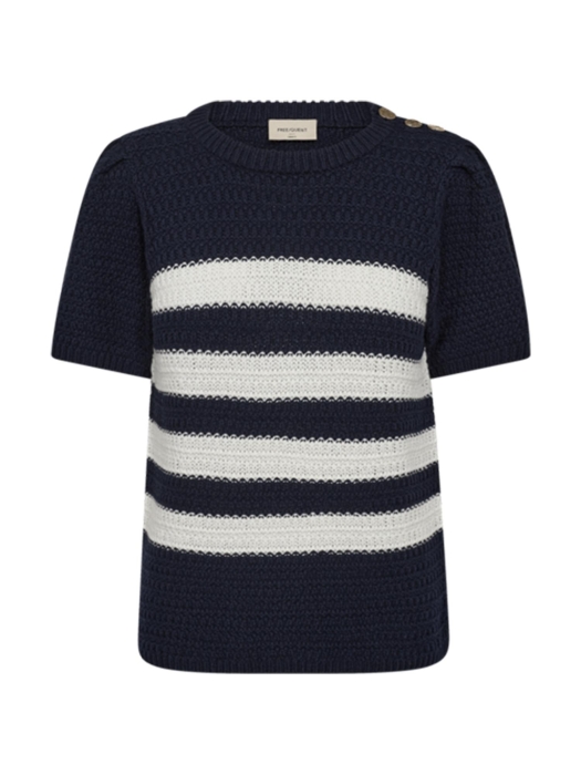 Freequent Pullover 7105 Navy blazer w. star off white