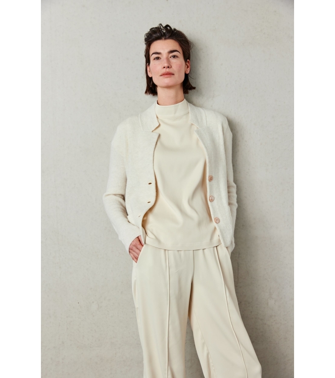 Kyra short wool blend cardigan 106 almond