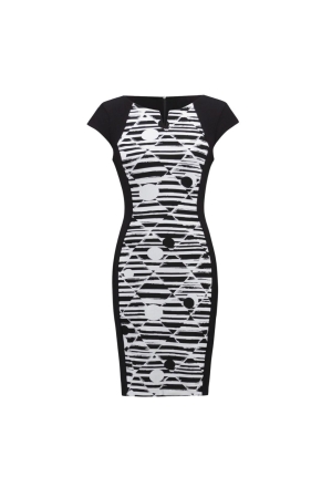 Joseph Ribkoff LDS Dress 303 White/black