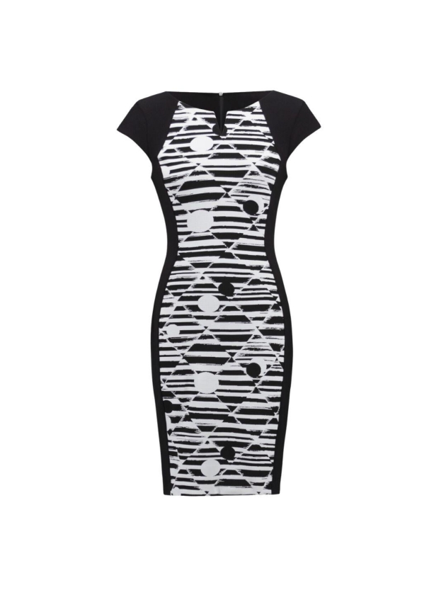 Joseph Ribkoff LDS Dress 303 White/black